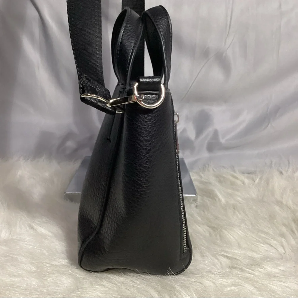 NWOT Mossimo Cute Little Black Zippers Crossbody Satchel Bag